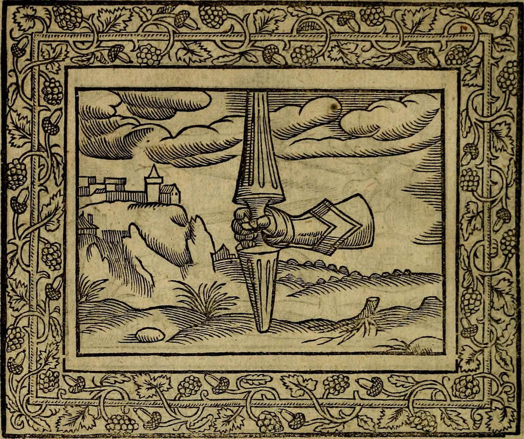 An illustration from Minerva Britanna Or A Garden Of Heroical Deuises, furnished, and adorned with Emblemes and Impresa's of sundry natures, 1612, leaf 53