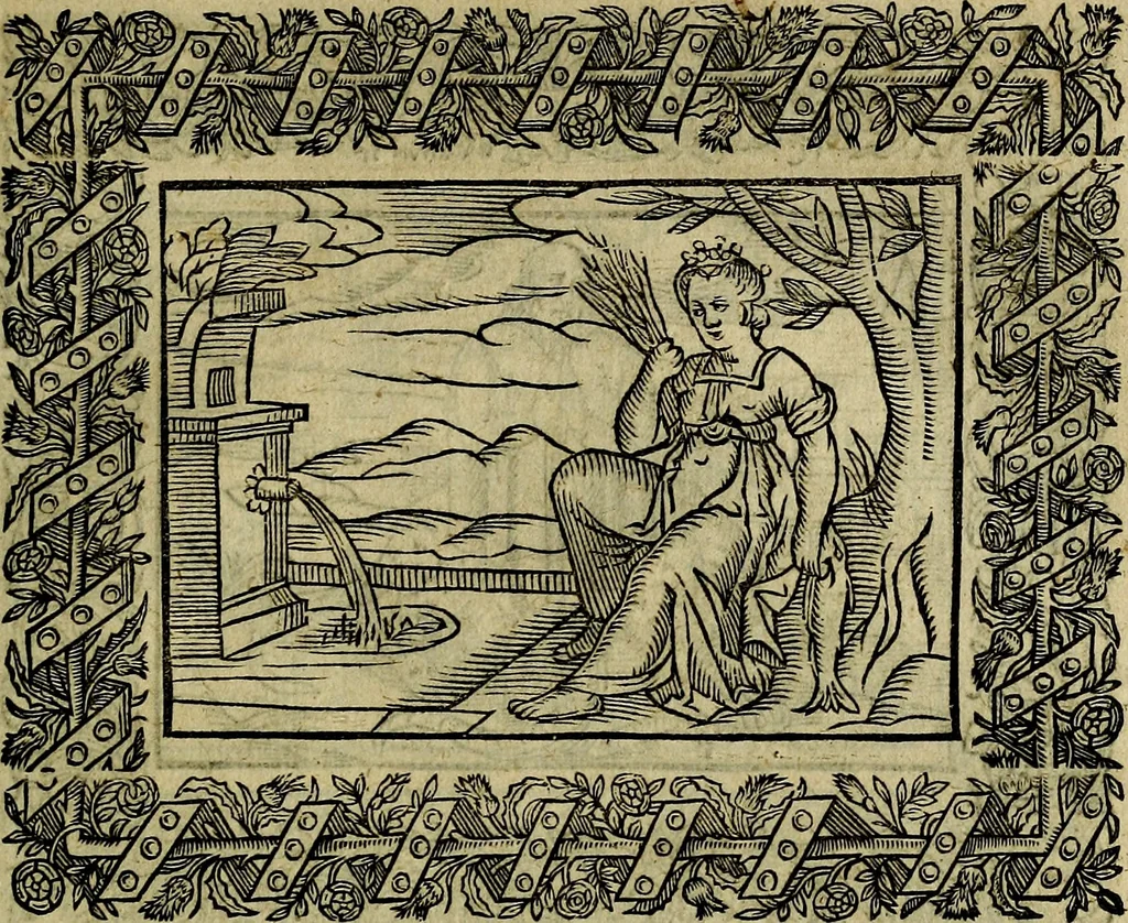 An illustration from Minerva Britanna Or A Garden Of Heroical Deuises, furnished, and adorned with Emblemes and Impresa's of sundry natures, 1612, leaf 66