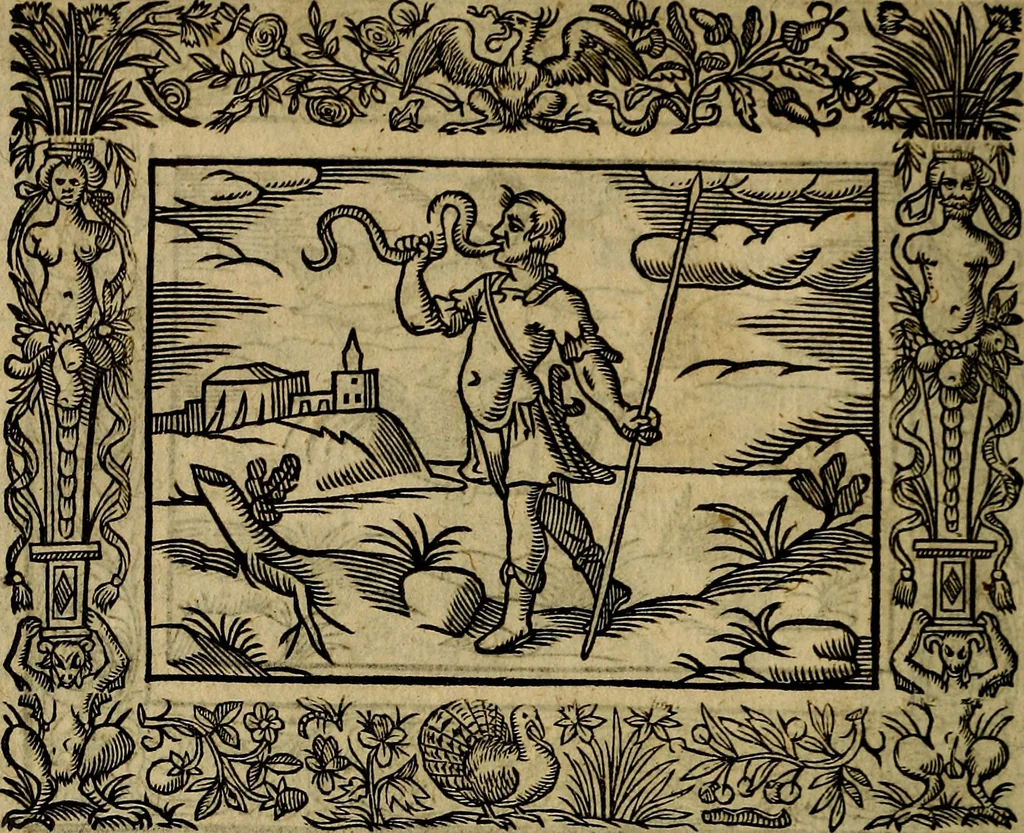 An illustration from Minerva Britanna Or A Garden Of Heroical Deuises, furnished, and adorned with Emblemes and Impresa's of sundry natures, 1612, leaf 69
