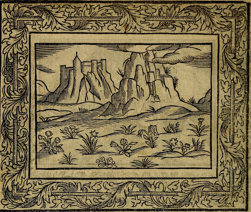 An illustration from Minerva Britanna Or A Garden Of Heroical Deuises, furnished, and adorned with Emblemes and Impresa's of sundry natures, 1612, leaf 75