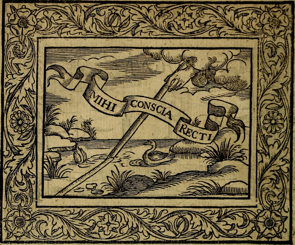 An illustration from Minerva Britanna Or A Garden Of Heroical Deuises, furnished, and adorned with Emblemes and Impresa's of sundry natures, 1612, leaf 87