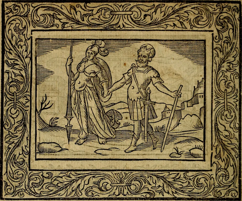 An illustration from Minerva Britanna Or A Garden Of Heroical Deuises, furnished, and adorned with Emblemes and Impresa's of sundry natures, 1612, leaf 89