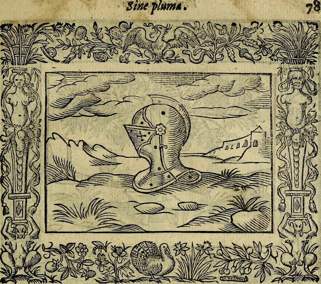 An illustration from Minerva Britanna Or A Garden Of Heroical Deuises, furnished, and adorned with Emblemes and Impresa's of sundry natures, 1612, leaf 98