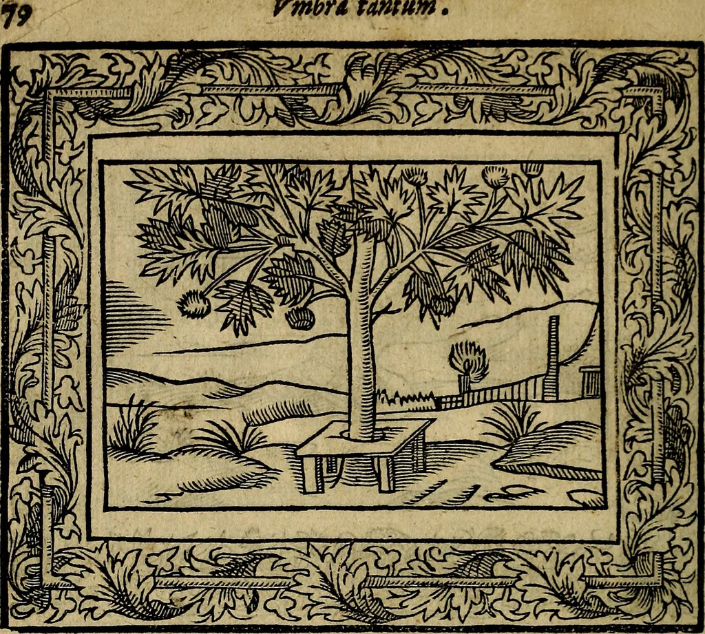 An illustration from Minerva Britanna Or A Garden Of Heroical Deuises, furnished, and adorned with Emblemes and Impresa's of sundry natures, 1612, leaf 99