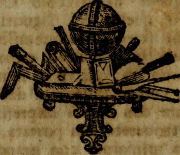 An illustration from Trattato di miniatura, per imparare facilmente a dipingere senza maestro : e la dichiarazione di molti segreti per fare i più bei colori, colla maniera di far l'oro brunito, l'oro in conchiglie, e la vernice della China : quelli, che attendono allo studio delle fortificazioni, impareranno qui a miniare ogni sorta di pianta e di paese, 1758, leaf 103
