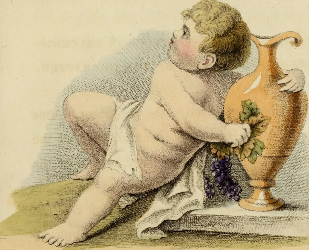 An illustration from The miniature painter's manual containing progressive lessons on the art of drawing and painting likenesses from life on card-board, vellum, and ivory, with concise remarks on the delineation of character and caricature, 1844, leaf 72