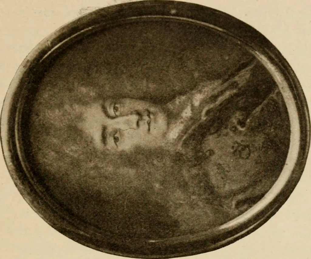 An illustration from Miniatures, ancient and modern, 1908, leaf 198