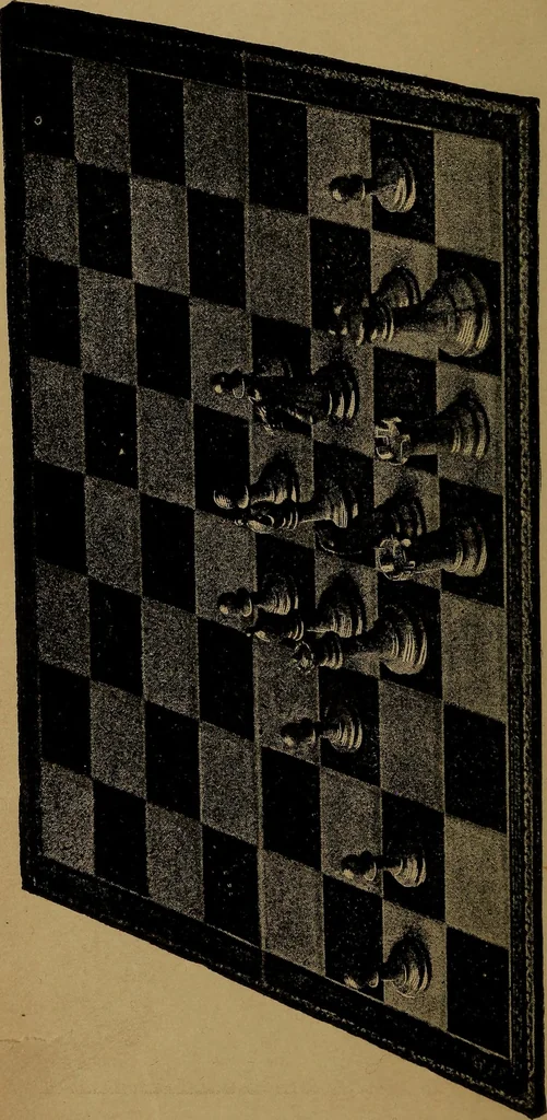 An illustration from The minor tactics of chess; a treatise on the development of the forces in obedience to strategic principle, 1901, leaf 5