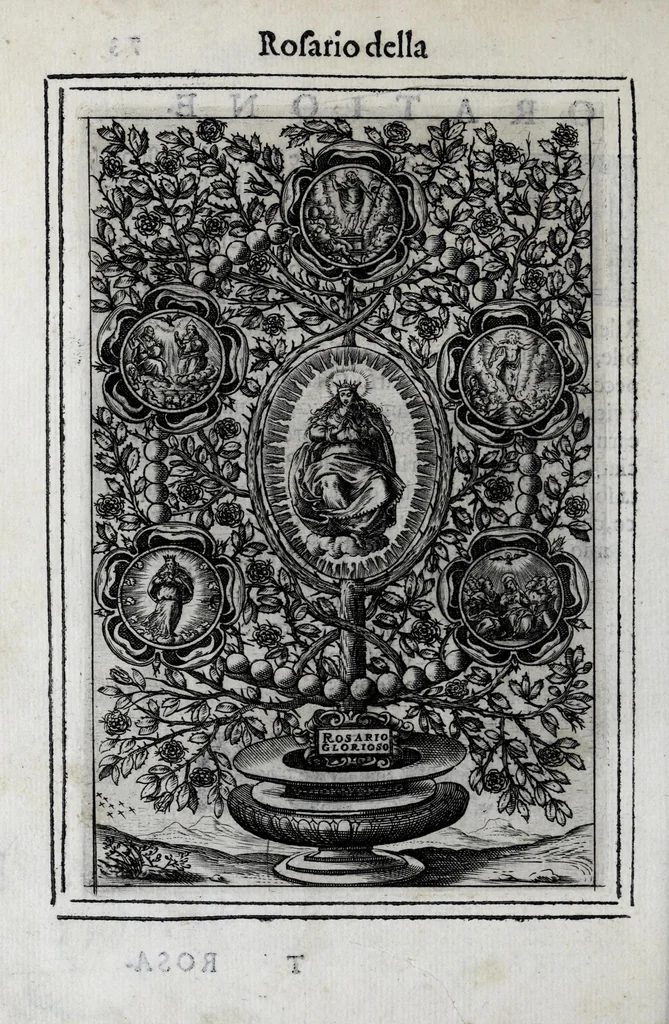 An illustration from Miracoli della Sac.ma Vergine Maria : seguiti a benefitio di quelli che sono stati deuoti della Compagnia del Sant.mo Rosario, 1587, leaf 158