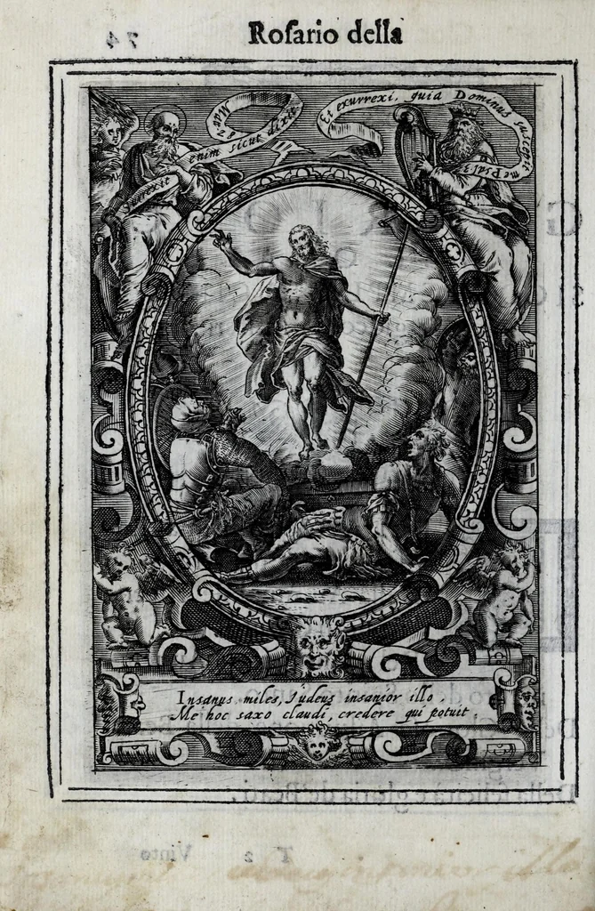 An illustration from Miracoli della Sac.ma Vergine Maria : seguiti a benefitio di quelli che sono stati deuoti della Compagnia del Sant.mo Rosario, 1587, leaf 160