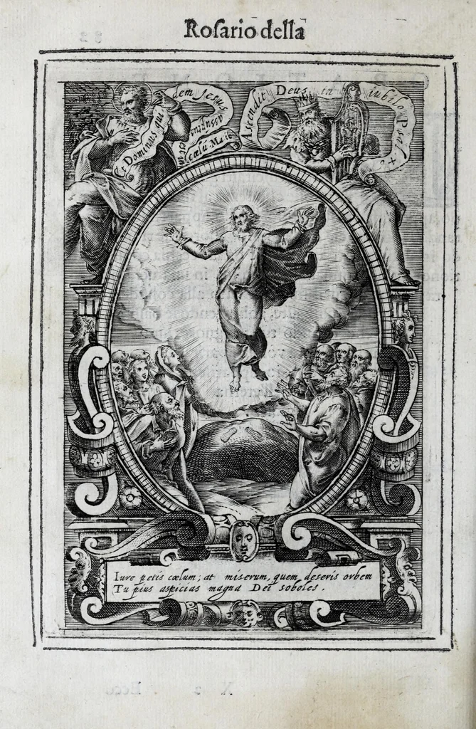An illustration from Miracoli della Sac.ma Vergine Maria : seguiti a benefitio di quelli che sono stati deuoti della Compagnia del Sant.mo Rosario, 1587, leaf 176