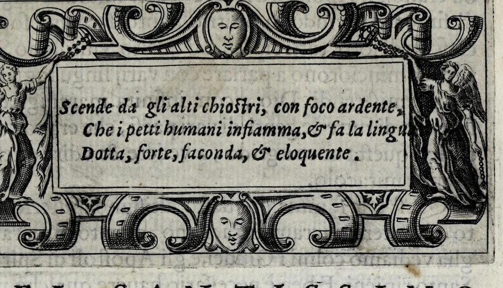 An illustration from Miracoli della Sac.ma Vergine Maria : seguiti a benefitio di quelli che sono stati deuoti della Compagnia del Sant.mo Rosario, 1587, leaf 189