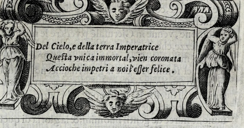 An illustration from Miracoli della Sac.ma Vergine Maria : seguiti a benefitio di quelli che sono stati deuoti della Compagnia del Sant.mo Rosario, 1587, leaf 213