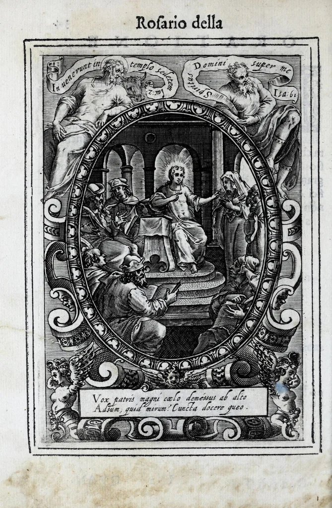 An illustration from Miracoli della Sac.ma Vergine Maria : seguiti a benefitio di quelli che sono stati deuoti della Compagnia del Sant.mo Rosario, 1587, leaf 80