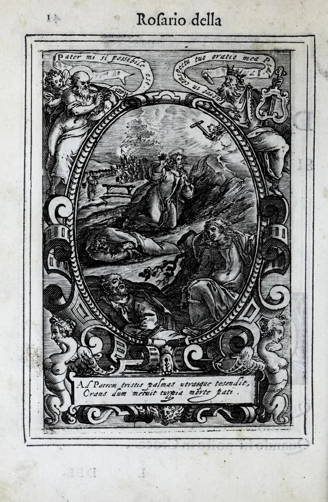 An illustration from Miracoli della Sac.ma Vergine Maria : seguiti a benefitio di quelli che sono stati deuoti della Compagnia del Sant.mo Rosario, 1587, leaf 94