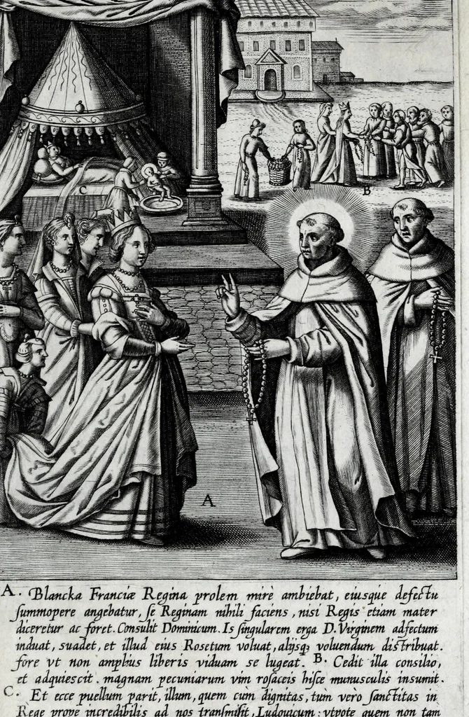 An illustration from Miracvla et beneficia SS. Rosario virginis matris devotis a Deo opt. max. collata, 1610, leaf 11