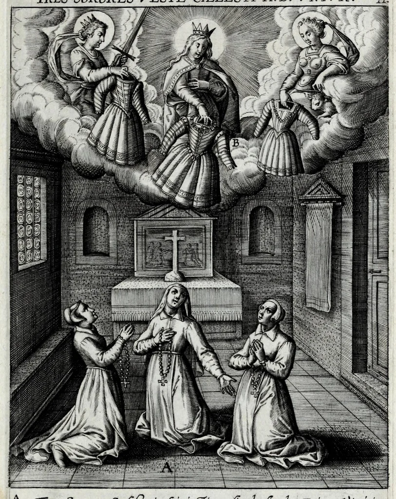 An illustration from Miracvla et beneficia SS. Rosario virginis matris devotis a Deo opt. max. collata, 1610, leaf 25