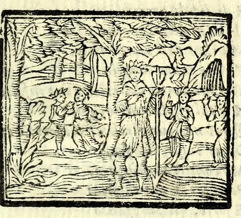 An illustration from Mirinda : favola pastorale, 1619, leaf 107