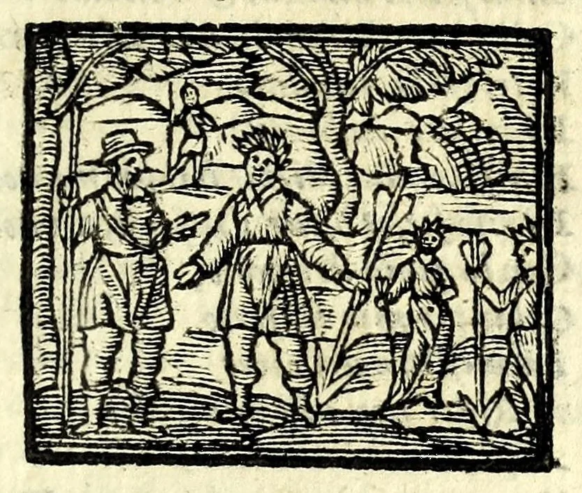 An illustration from Mirinda : favola pastorale, 1619, leaf 35