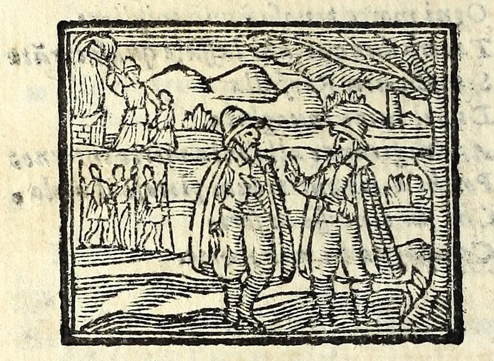 An illustration from Mirinda : favola pastorale, 1619, leaf 58