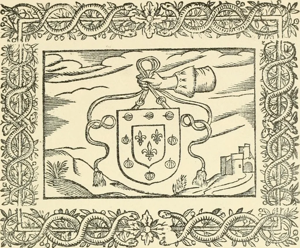 An illustration from The mirrovr of maiestie: or, The badges of honovr conceitedly emblazoned. A photo-lith. fac-simile reprint from Mr. Corser's perfect copy. A.D. 1618, 1870, leaf 100