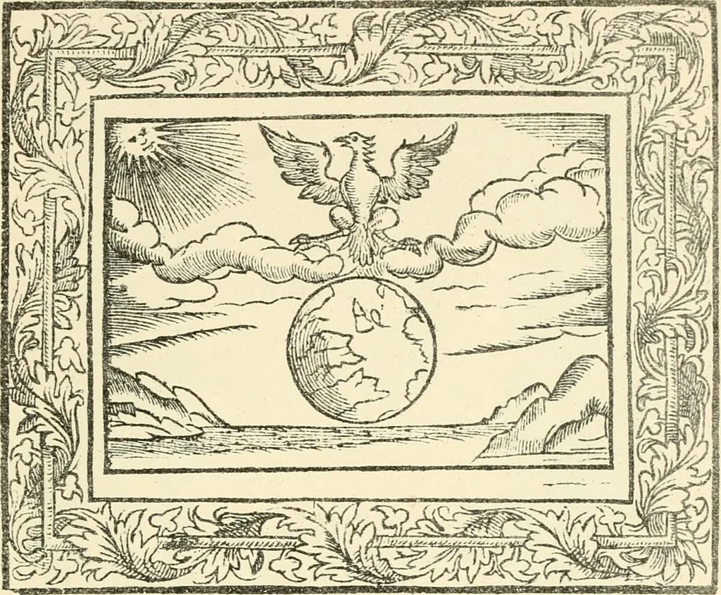 An illustration from The mirrovr of maiestie: or, The badges of honovr conceitedly emblazoned. A photo-lith. fac-simile reprint from Mr. Corser's perfect copy. A.D. 1618, 1870, leaf 104