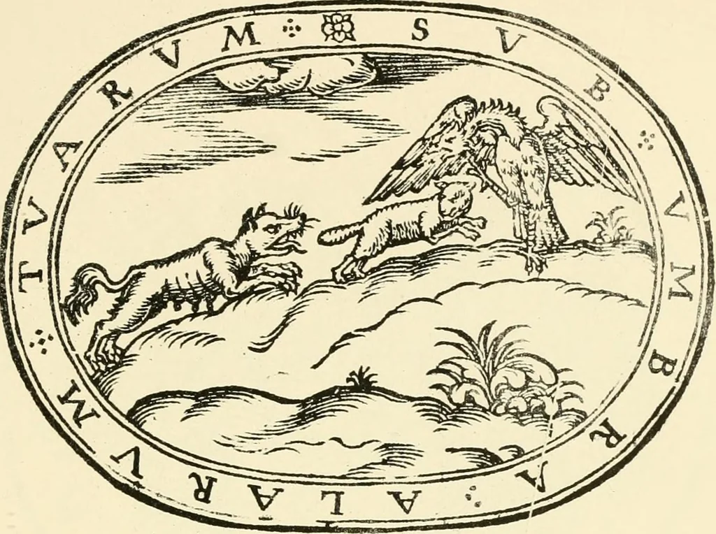 An illustration from The mirrovr of maiestie: or, The badges of honovr conceitedly emblazoned. A photo-lith. fac-simile reprint from Mr. Corser's perfect copy. A.D. 1618, 1870, leaf 36