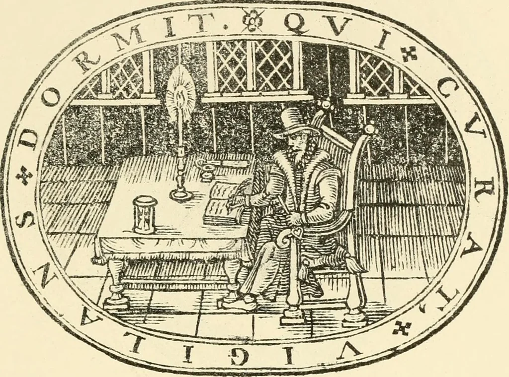 An illustration from The mirrovr of maiestie: or, The badges of honovr conceitedly emblazoned. A photo-lith. fac-simile reprint from Mr. Corser's perfect copy. A.D. 1618, 1870, leaf 38