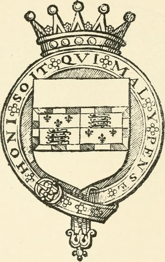 An illustration from The mirrovr of maiestie: or, The badges of honovr conceitedly emblazoned. A photo-lith. fac-simile reprint from Mr. Corser's perfect copy. A.D. 1618, 1870, leaf 39