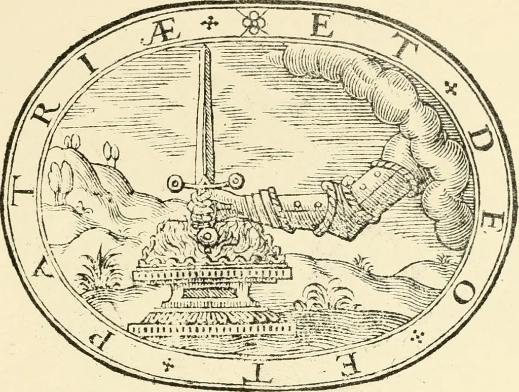An illustration from The mirrovr of maiestie: or, The badges of honovr conceitedly emblazoned. A photo-lith. fac-simile reprint from Mr. Corser's perfect copy. A.D. 1618, 1870, leaf 40