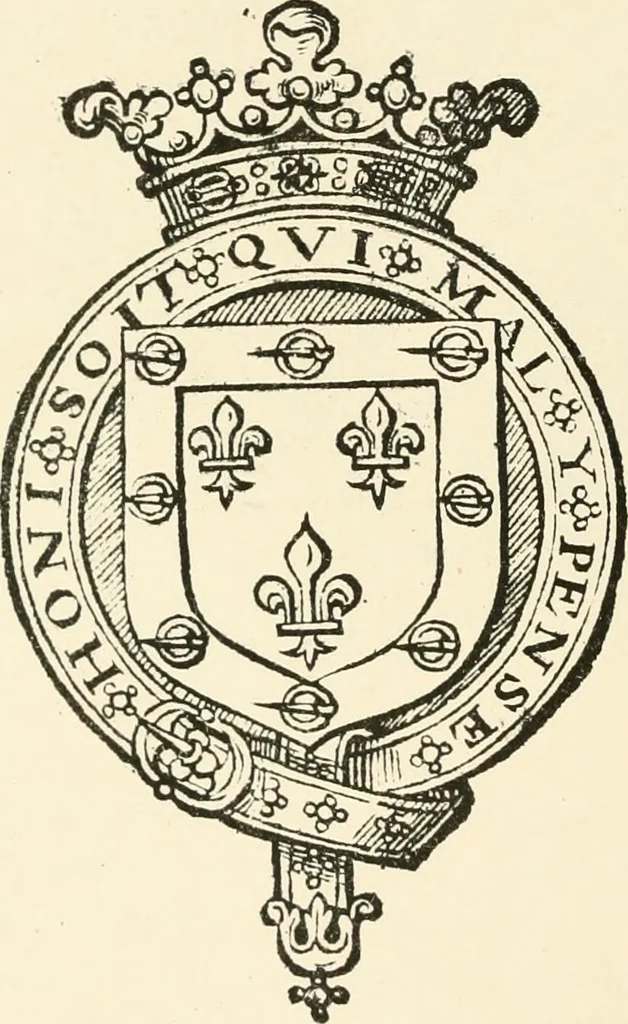 An illustration from The mirrovr of maiestie: or, The badges of honovr conceitedly emblazoned. A photo-lith. fac-simile reprint from Mr. Corser's perfect copy. A.D. 1618, 1870, leaf 43