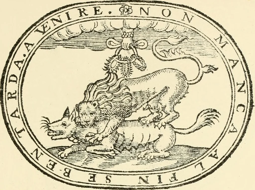 An illustration from The mirrovr of maiestie: or, The badges of honovr conceitedly emblazoned. A photo-lith. fac-simile reprint from Mr. Corser's perfect copy. A.D. 1618, 1870, leaf 44