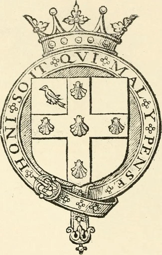 An illustration from The mirrovr of maiestie: or, The badges of honovr conceitedly emblazoned. A photo-lith. fac-simile reprint from Mr. Corser's perfect copy. A.D. 1618, 1870, leaf 45