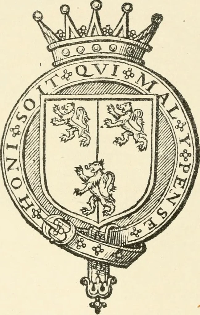 An illustration from The mirrovr of maiestie: or, The badges of honovr conceitedly emblazoned. A photo-lith. fac-simile reprint from Mr. Corser's perfect copy. A.D. 1618, 1870, leaf 47