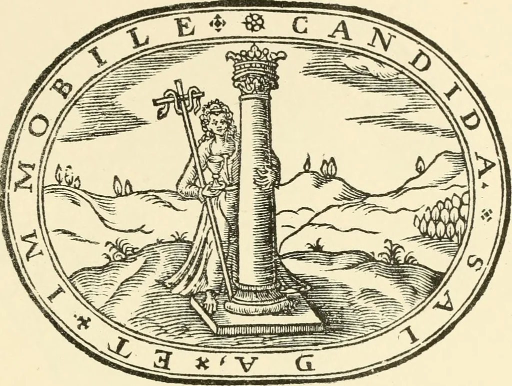 An illustration from The mirrovr of maiestie: or, The badges of honovr conceitedly emblazoned. A photo-lith. fac-simile reprint from Mr. Corser's perfect copy. A.D. 1618, 1870, leaf 48