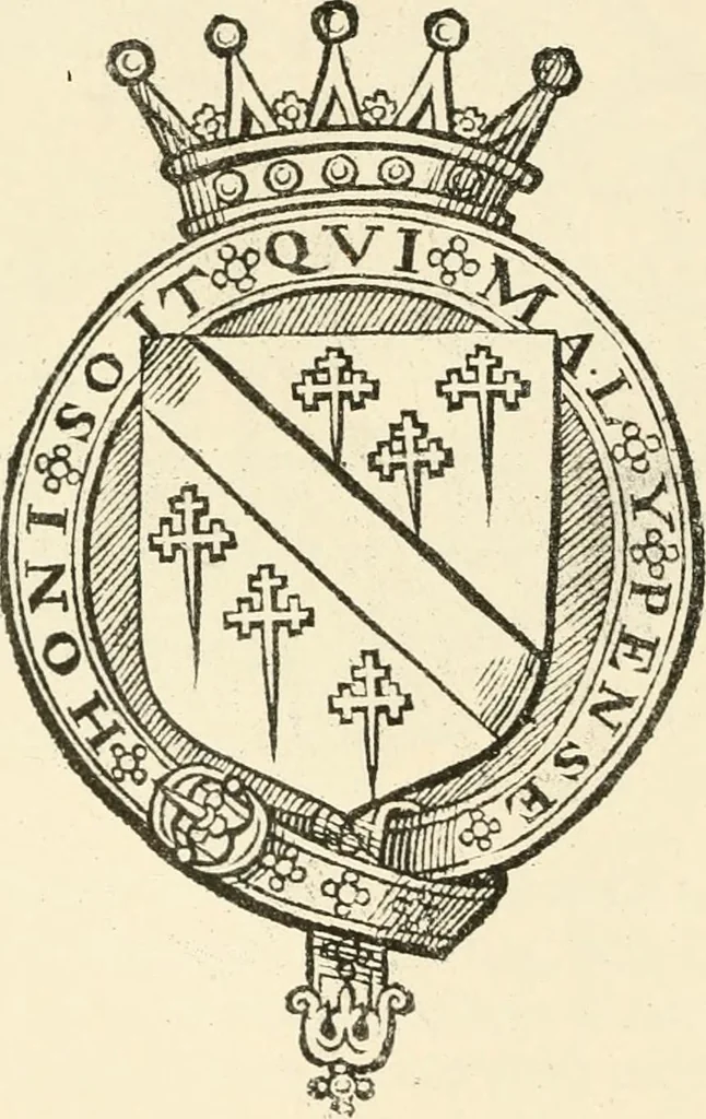 An illustration from The mirrovr of maiestie: or, The badges of honovr conceitedly emblazoned. A photo-lith. fac-simile reprint from Mr. Corser's perfect copy. A.D. 1618, 1870, leaf 49