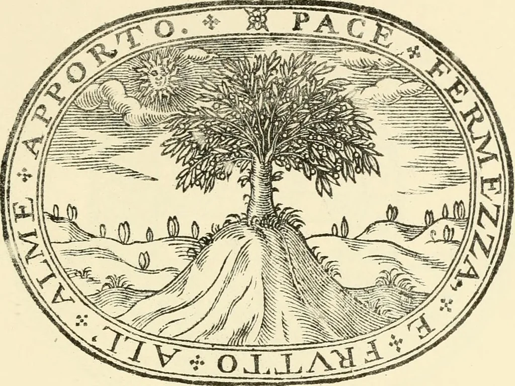 An illustration from The mirrovr of maiestie: or, The badges of honovr conceitedly emblazoned. A photo-lith. fac-simile reprint from Mr. Corser's perfect copy. A.D. 1618, 1870, leaf 50