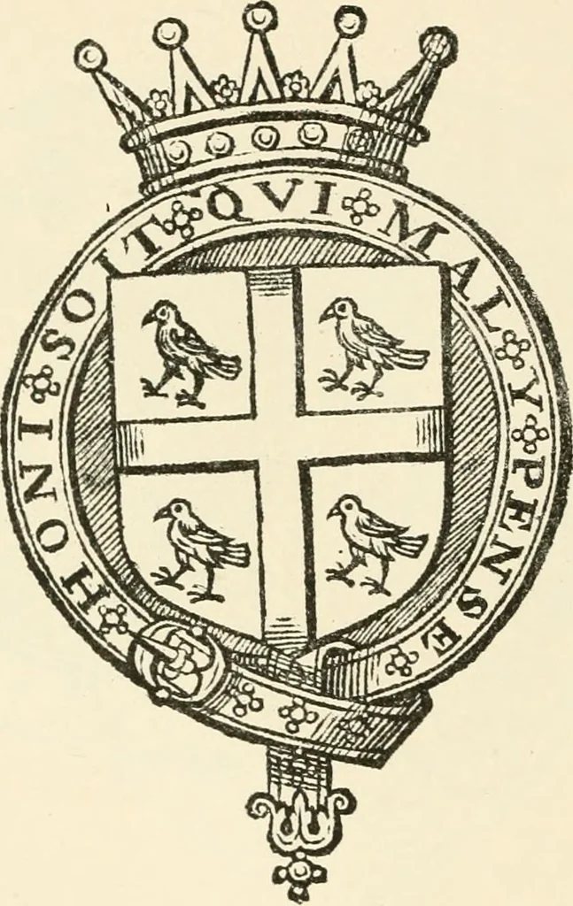 An illustration from The mirrovr of maiestie: or, The badges of honovr conceitedly emblazoned. A photo-lith. fac-simile reprint from Mr. Corser's perfect copy. A.D. 1618, 1870, leaf 51