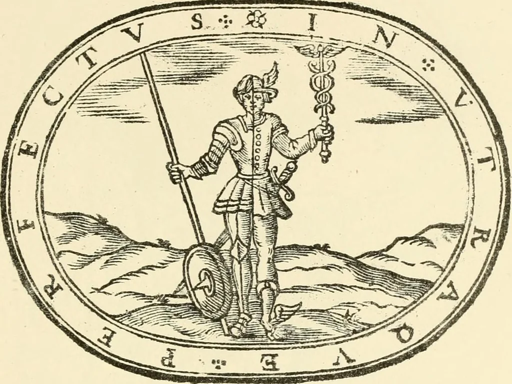 An illustration from The mirrovr of maiestie: or, The badges of honovr conceitedly emblazoned. A photo-lith. fac-simile reprint from Mr. Corser's perfect copy. A.D. 1618, 1870, leaf 52