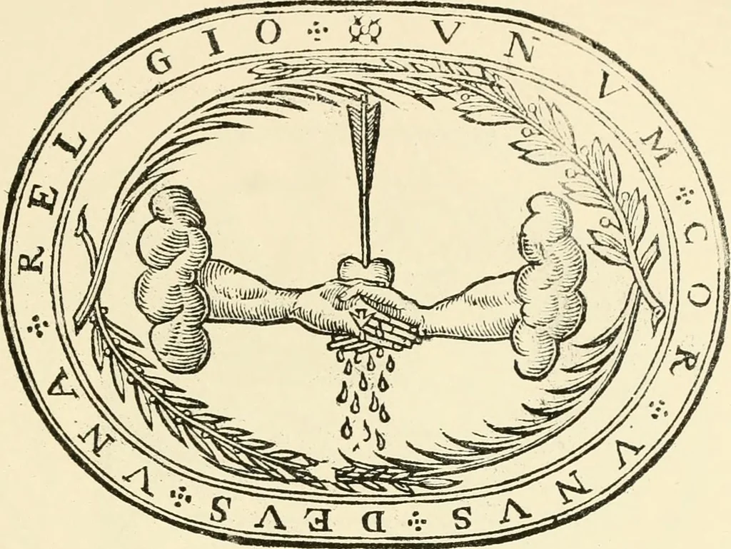 An illustration from The mirrovr of maiestie: or, The badges of honovr conceitedly emblazoned. A photo-lith. fac-simile reprint from Mr. Corser's perfect copy. A.D. 1618, 1870, leaf 54