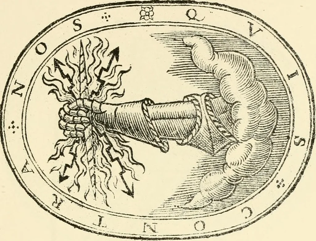 An illustration from The mirrovr of maiestie: or, The badges of honovr conceitedly emblazoned. A photo-lith. fac-simile reprint from Mr. Corser's perfect copy. A.D. 1618, 1870, leaf 56