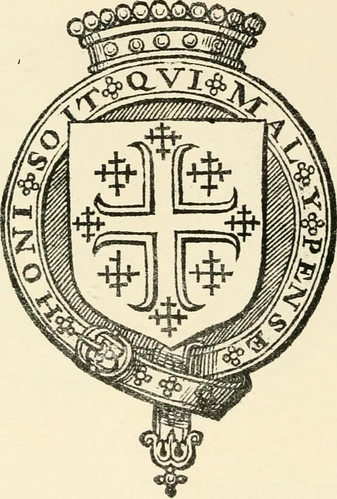 An illustration from The mirrovr of maiestie: or, The badges of honovr conceitedly emblazoned. A photo-lith. fac-simile reprint from Mr. Corser's perfect copy. A.D. 1618, 1870, leaf 63