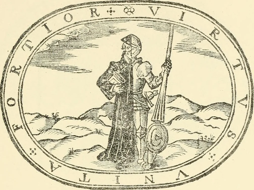 An illustration from The mirrovr of maiestie: or, The badges of honovr conceitedly emblazoned. A photo-lith. fac-simile reprint from Mr. Corser's perfect copy. A.D. 1618, 1870, leaf 84