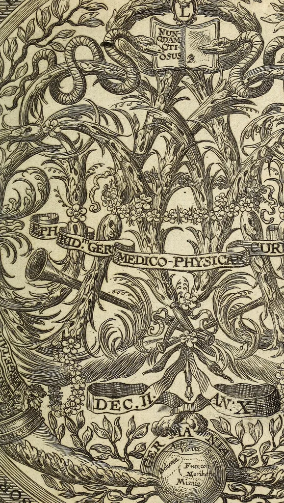 An illustration from Miscellanea Curiosa, sive Ephemiridum Medico-Physicarum Germanicarum Academiae Naturae Curiosorum, 1692, leaf 5
