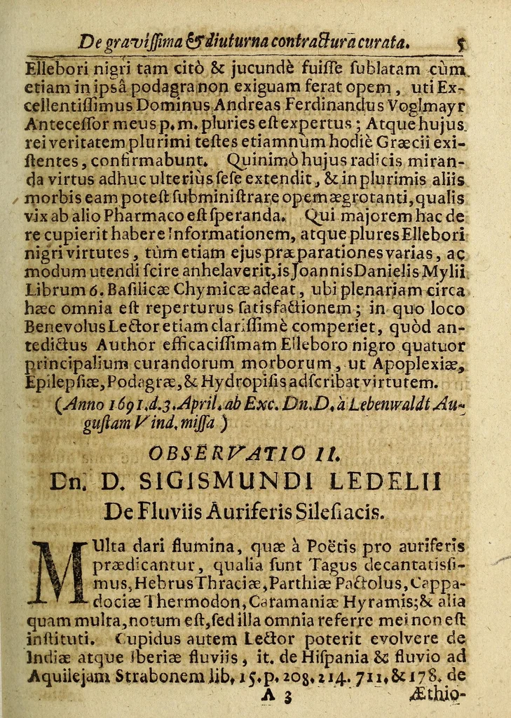 An illustration from Miscellanea Curiosa, sive Ephemiridum Medico-Physicarum Germanicarum Academiae Naturae Curiosorum, 1694, leaf 43
