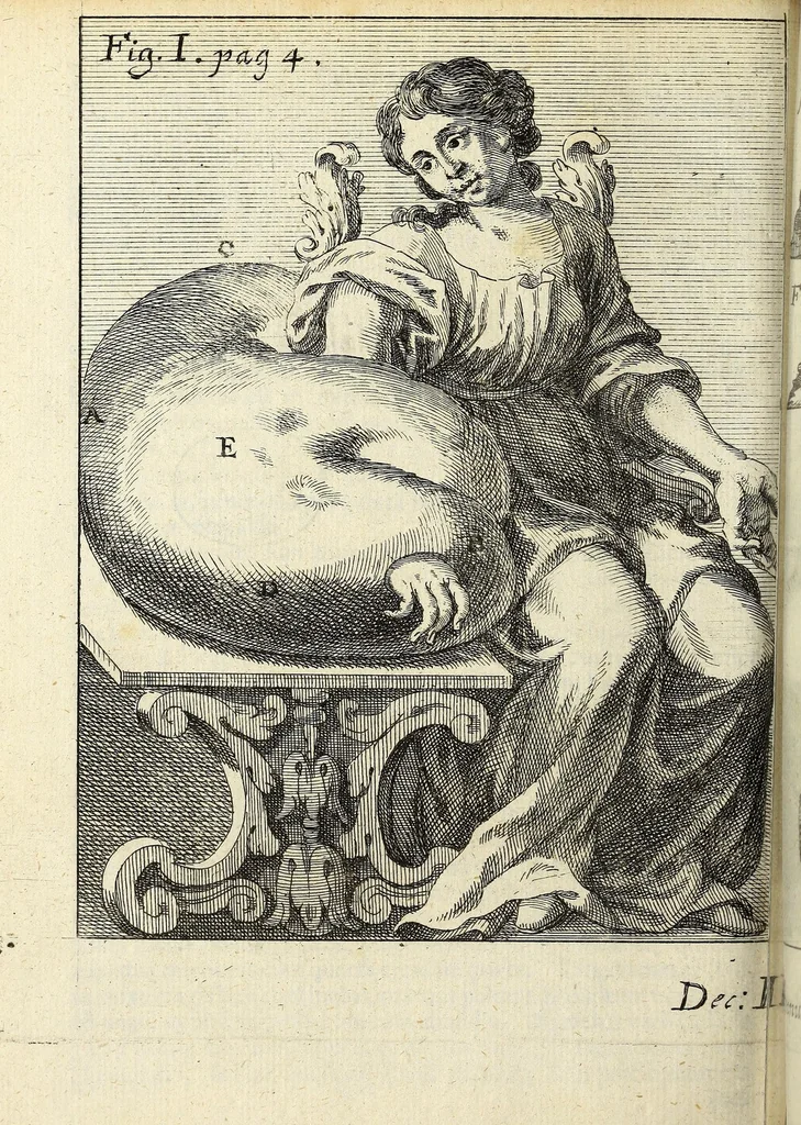 An illustration from Miscellanea Curiosa, sive Ephemiridum Medico-Physicarum Germanicarum Academiae Naturae Curiosorum, 1694, leaf 614