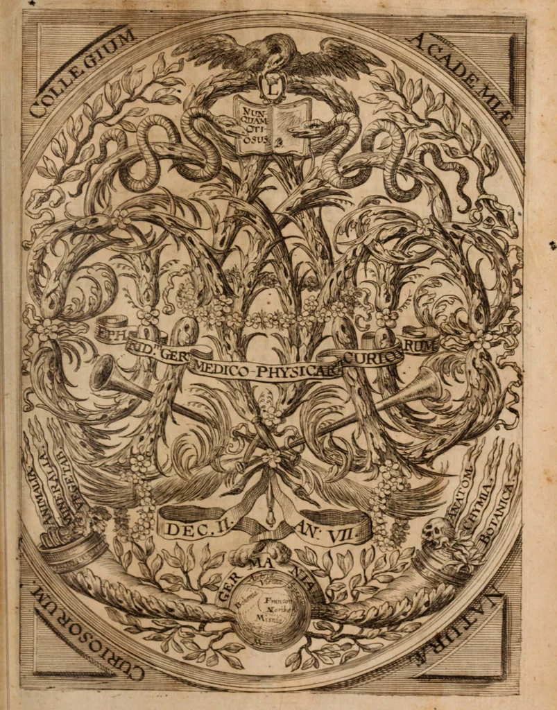 An illustration from Miscellanea curiosa, sive, Ephemeridum medico-physicarum Germanicarum Academiae Naturae curiosorum, 1688, leaf 1206