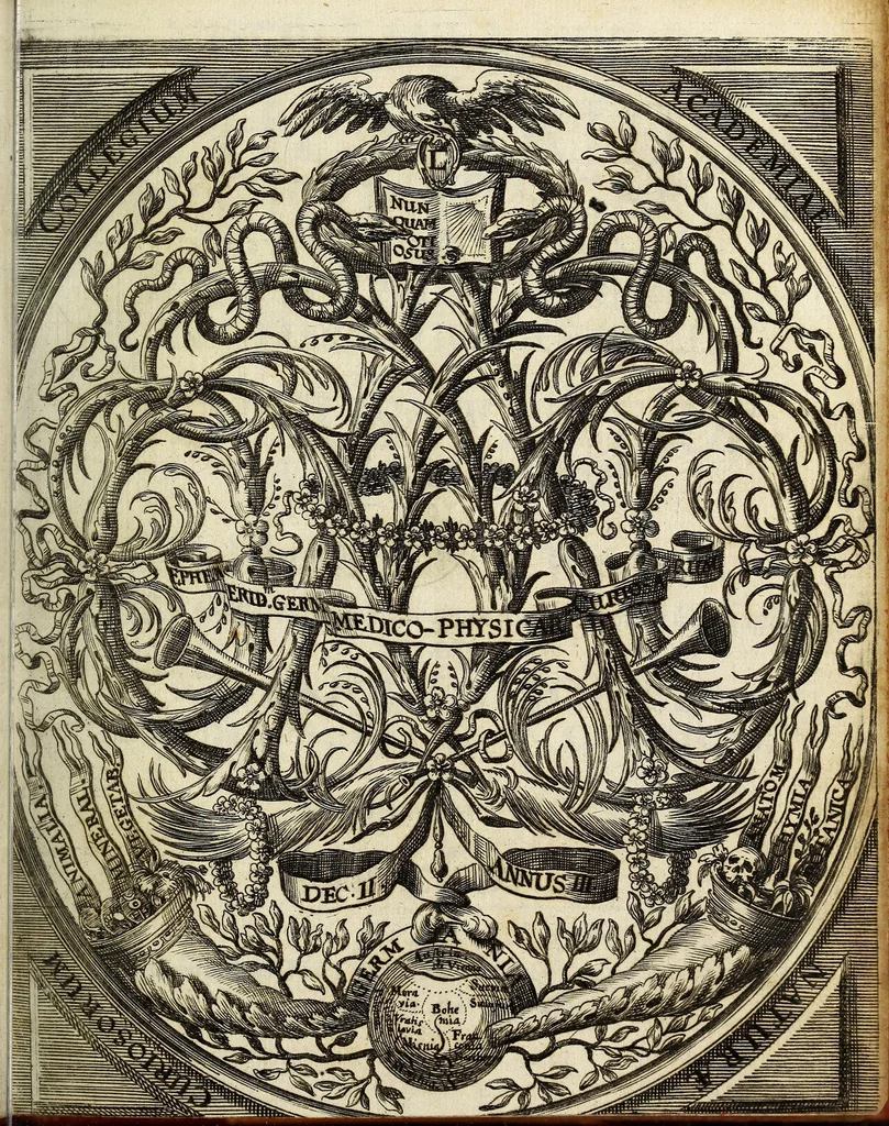 An illustration from Miscellanea Curiosa, sive Ephemiridum Medico-Physicarum Germanicarum Academiae Naturae Curiosorum, 1685, leaf 9