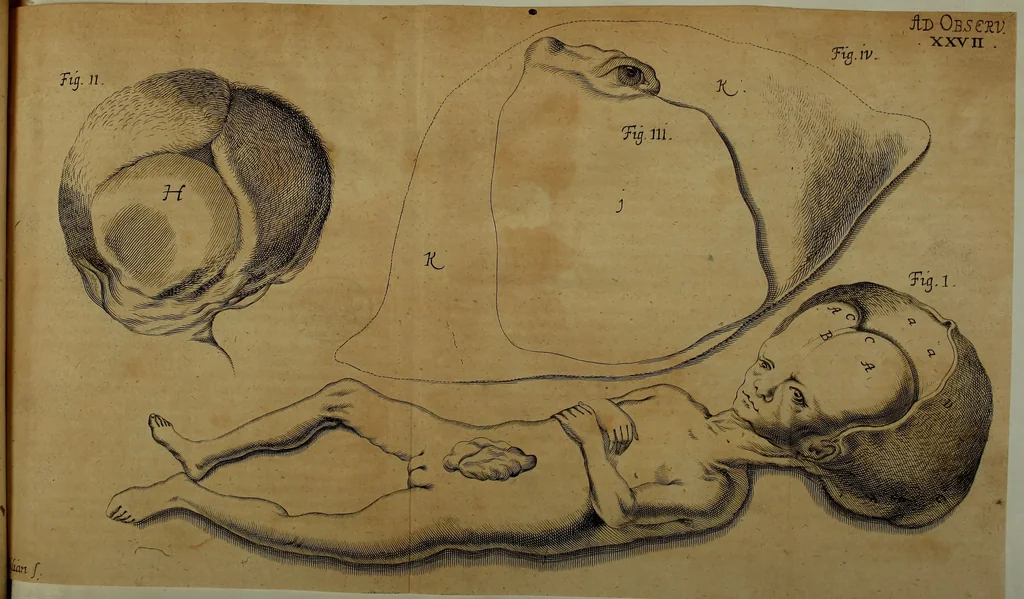 An illustration from Miscellanea Curiosa Medico-Physica Academiae Naturae Curiosorum, 1676, leaf 40