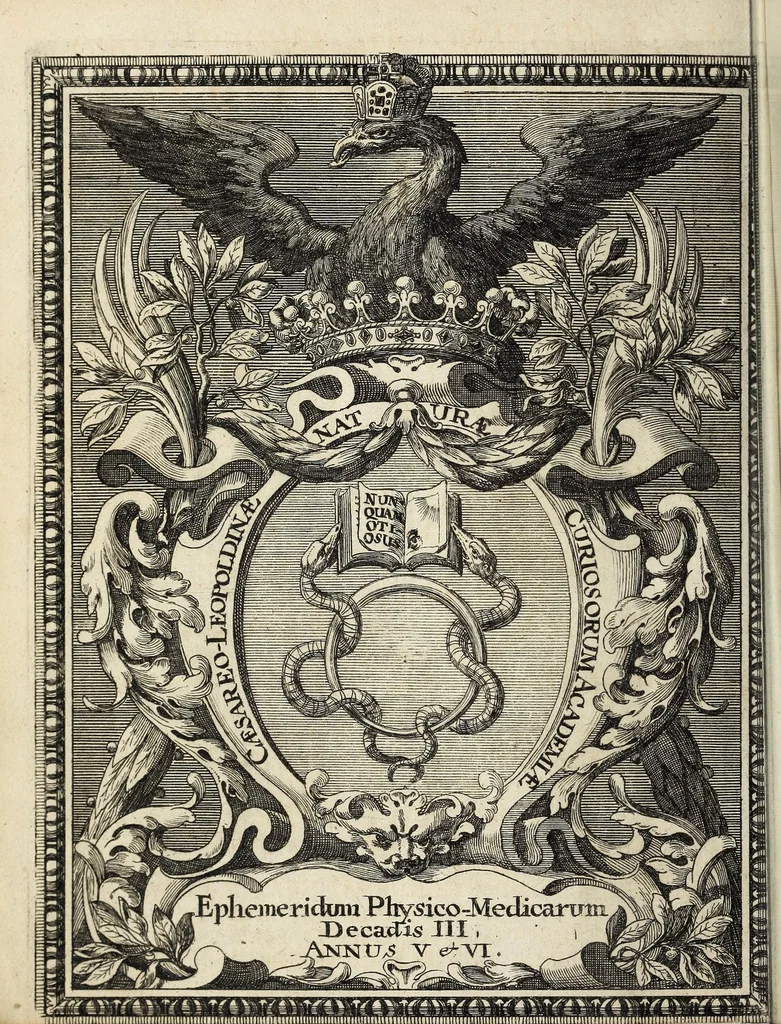 An illustration from Miscellanea Curiosa, sive Ephemiridum Medico-Physicarum Germanicarum Academiae Naturae Curiosorum, 1700, leaf 12